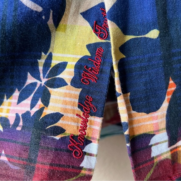 Robert Graham Men’s Medium Cul de Sack Tropical Plaid Short Sleeve Shirt - Picture 5 of 7